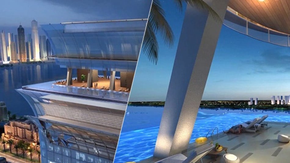 Дубай подготвя следващото чудо на света - безкраен басейн на 210 метра от земята (СНИМКИ/ВИДЕО)