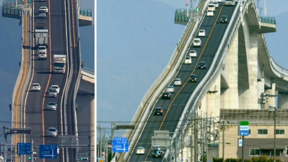 "Лудият" мост в Япония. Ще рискувате ли да го преминете?