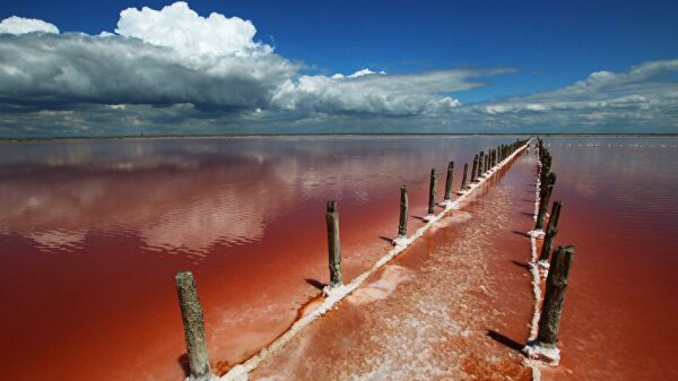 Къде се намират розовите лековити езера