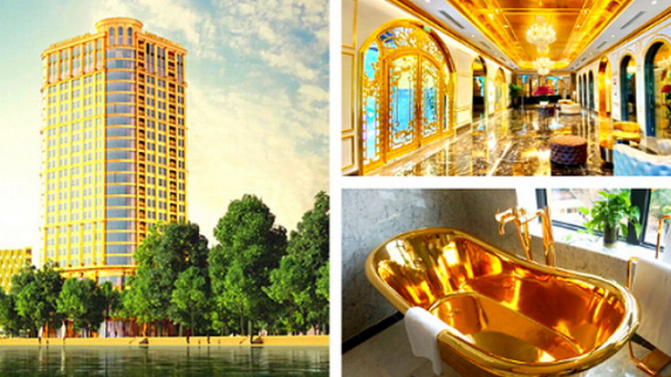 Разгледайте първия златен хотел в света - блясък и фантазия в едно
