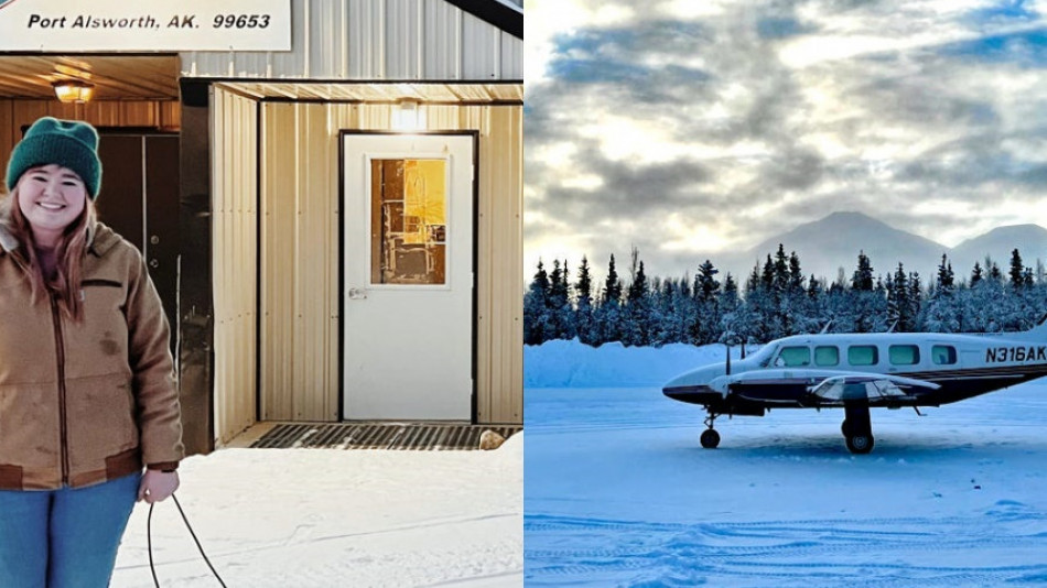 Момиче живее в отдалечено село в Аляска, до което може да се стигне само с малък самолет